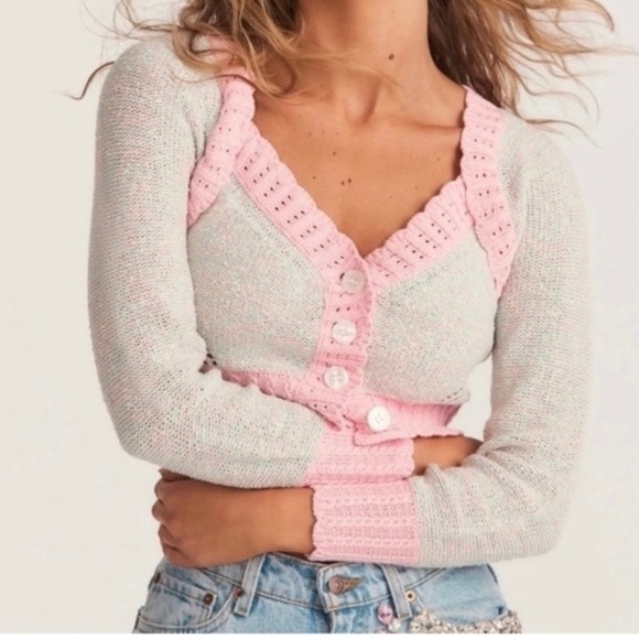 LoveShackFancy Geneve crop cardigan/sweater. Worn once. Excellent condition - Picture 1 of 2